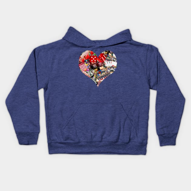 Heart Playing Card Shape Kids Hoodie by Gravityx9